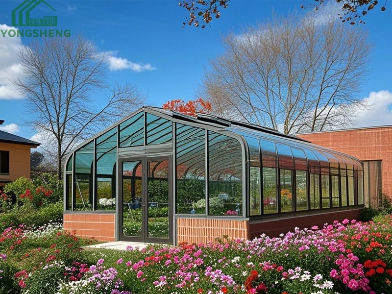 glass greenhouse, garden greenhouse, glass conservatory,Black glass greenhouse conservatory for garden